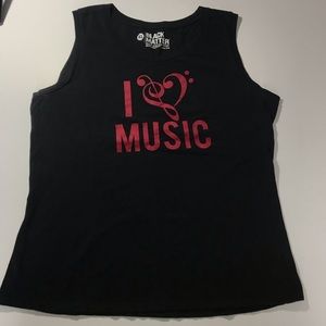 Hot Topic I ❤️ Music Tank Top SZ XL